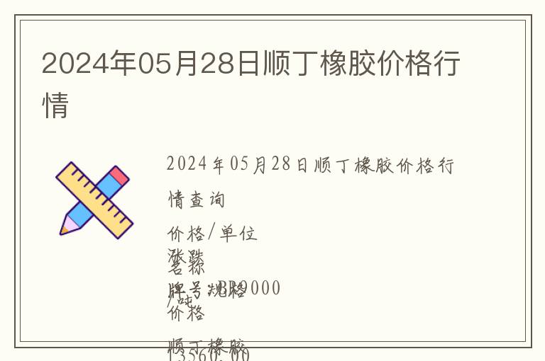 2024年05月28日順丁橡膠價格行情