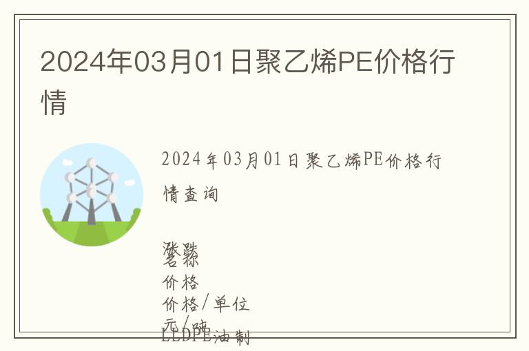 2024年03月01日聚乙烯PE價(jià)格行情