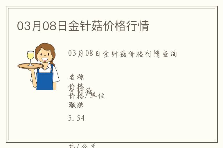 03月08日金針菇價格行情