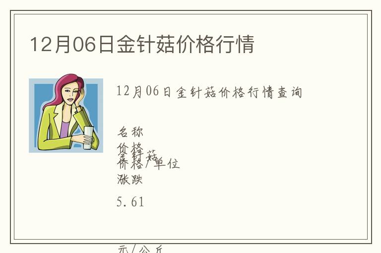12月06日金針菇價格行情