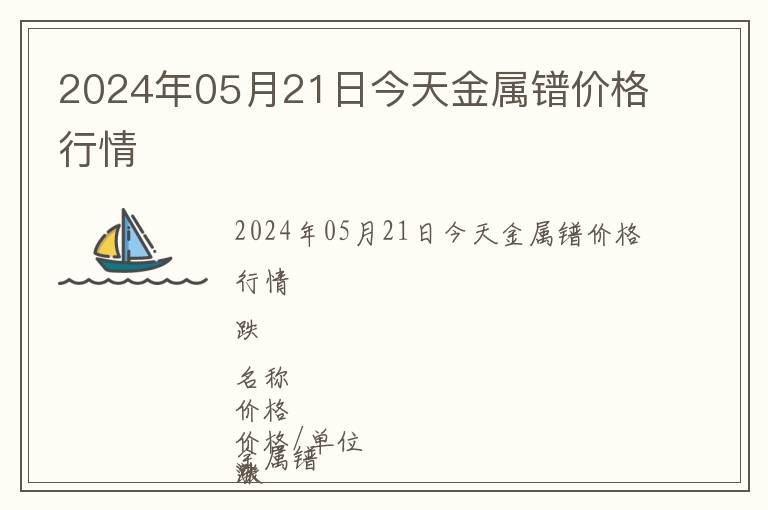 2024年05月21日今天金屬鐠價(jià)格行情