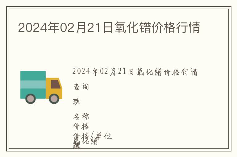2024年02月21日氧化鐠價(jià)格行情