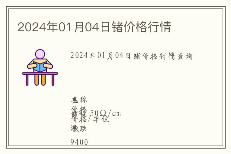 2024年01月04日鍺價(jià)格行情