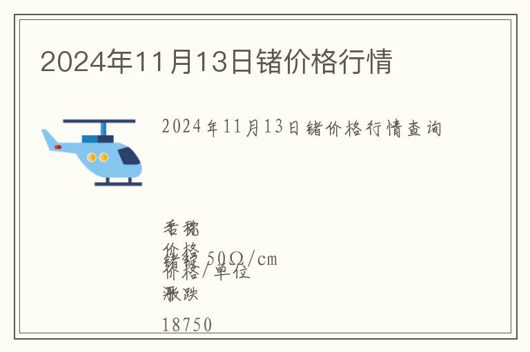 2024年11月13日鍺價格行情