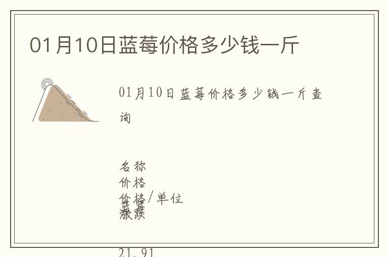 01月10日藍(lán)莓價格多少錢一斤