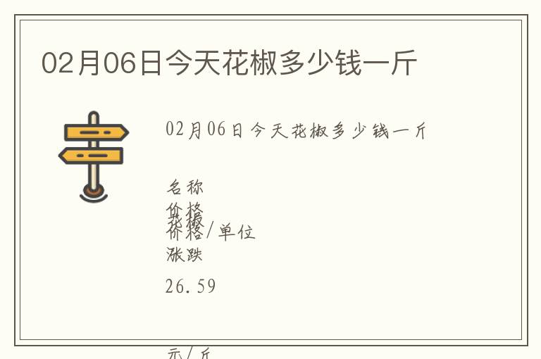 02月06日今天花椒多少錢(qián)一斤