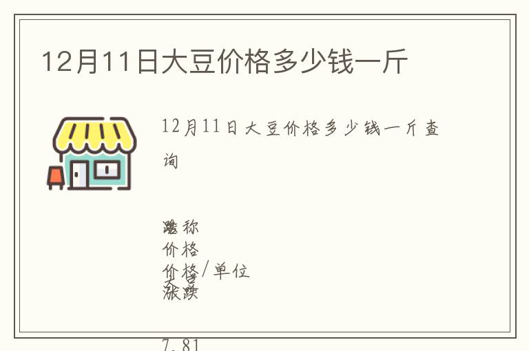 12月11日大豆價(jià)格多少錢一斤