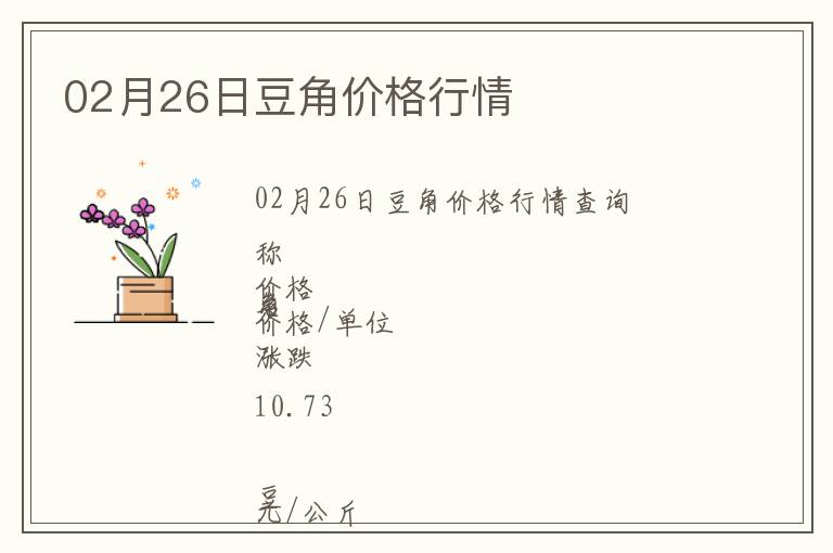 02月26日豆角價格行情