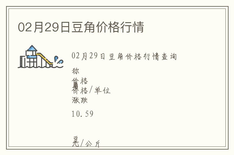 02月29日豆角價格行情