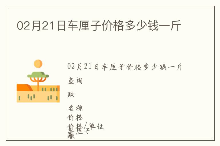 02月21日車厘子價格多少錢一斤