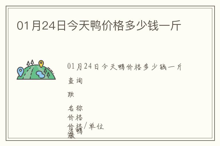 01月24日今天鴨價(jià)格多少錢一斤