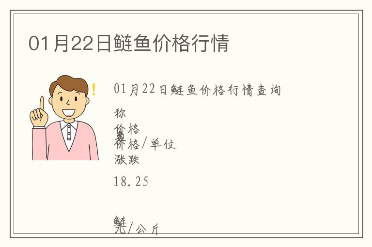 01月22日鰱魚價格行情