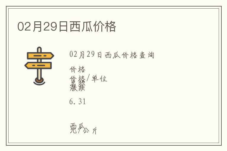 02月29日西瓜價格