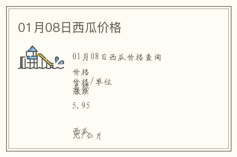 01月08日西瓜價格