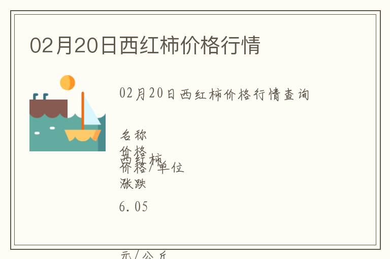 02月20日西紅柿價格行情
