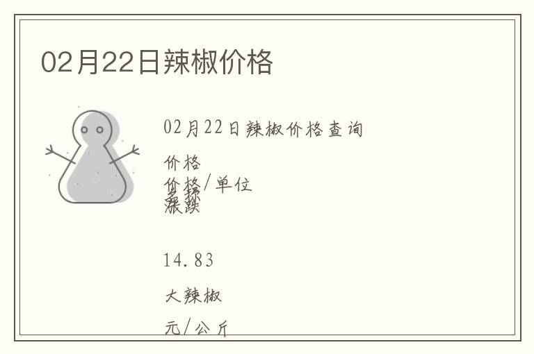 02月22日辣椒價(jià)格