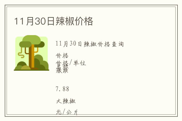 11月30日辣椒價格