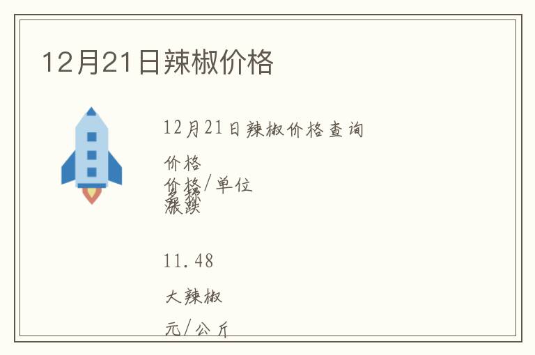 12月21日辣椒價(jià)格
