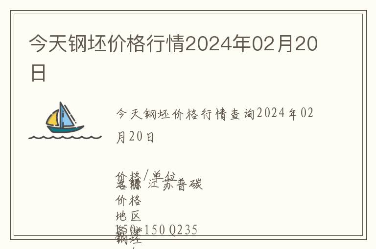 今天鋼坯價(jià)格行情2024年02月20日