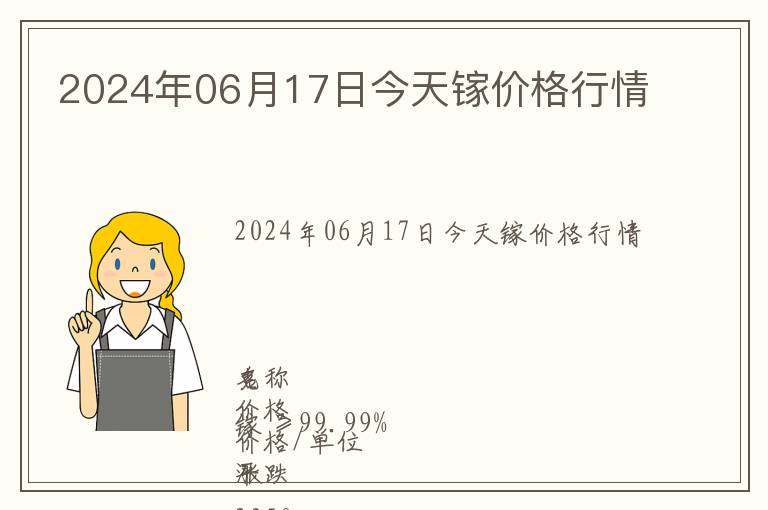 2024年06月17日今天鎵價(jià)格行情
