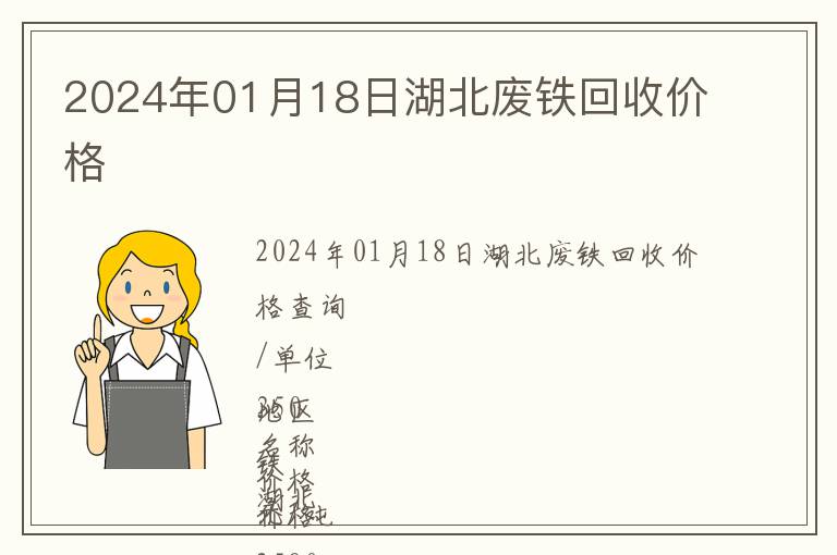 2024年01月18日湖北廢鐵回收價格