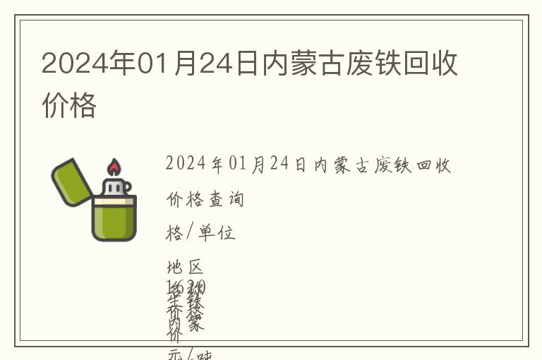 2024年01月24日內(nèi)蒙古廢鐵回收價(jià)格