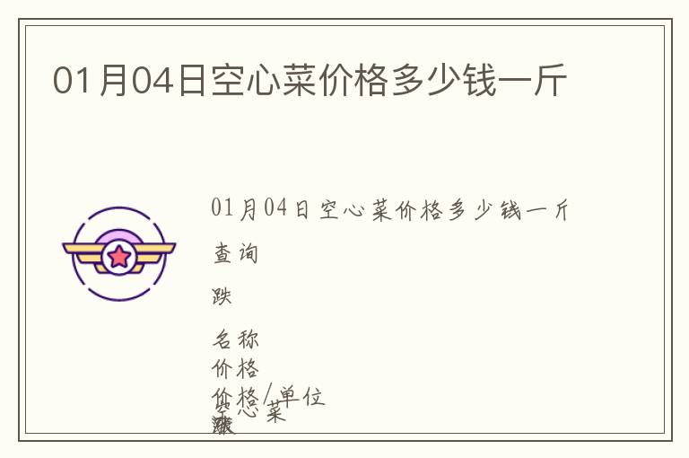 01月04日空心菜價(jià)格多少錢(qián)一斤