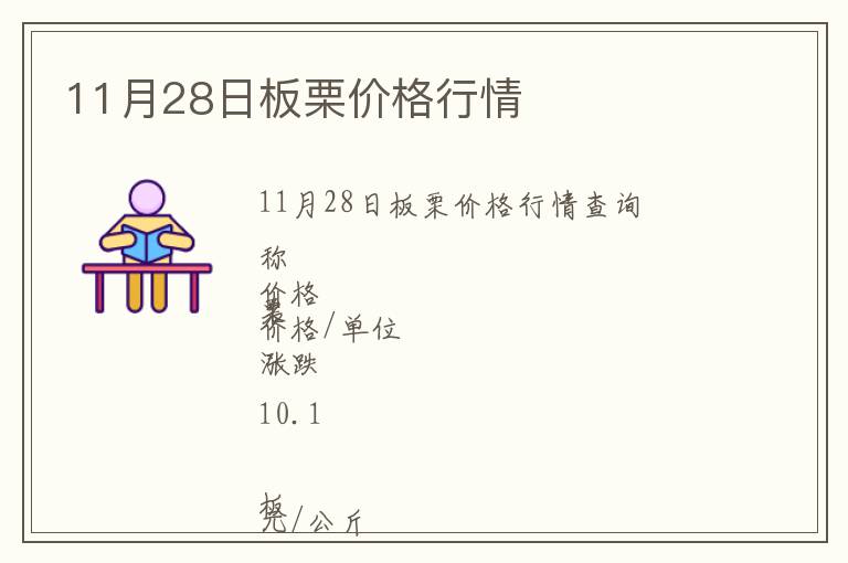 11月28日板栗價(jià)格行情