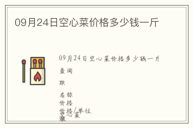 09月24日空心菜價格多少錢一斤