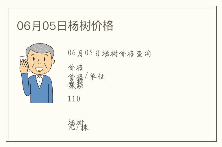 06月05日楊樹價(jià)格