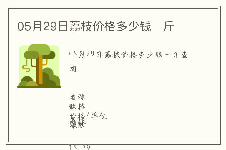 05月29日荔枝價格多少錢一斤