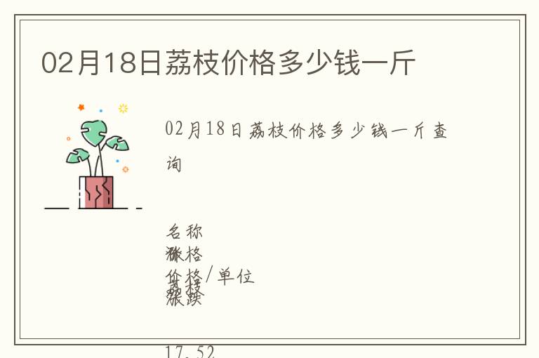 02月18日荔枝價格多少錢一斤