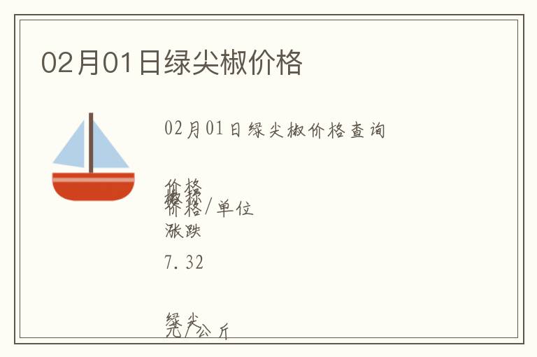 02月01日綠尖椒價格