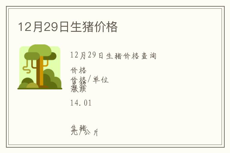 12月29日生豬價(jià)格