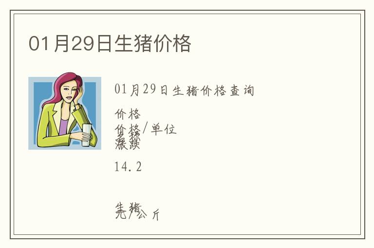 01月29日生豬價格