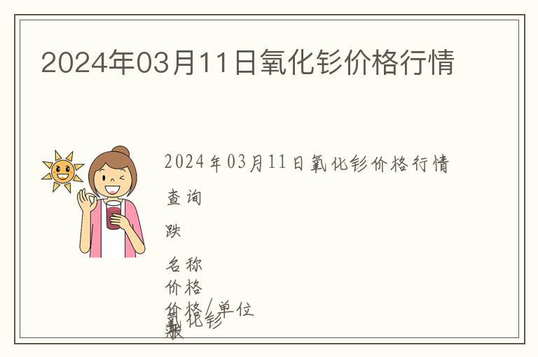 2024年03月11日氧化釤價格行情