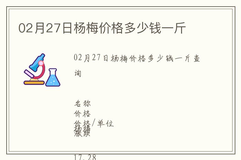 02月27日楊梅價格多少錢一斤