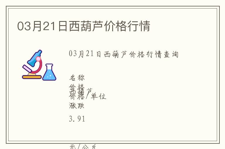 03月21日西葫蘆價格行情
