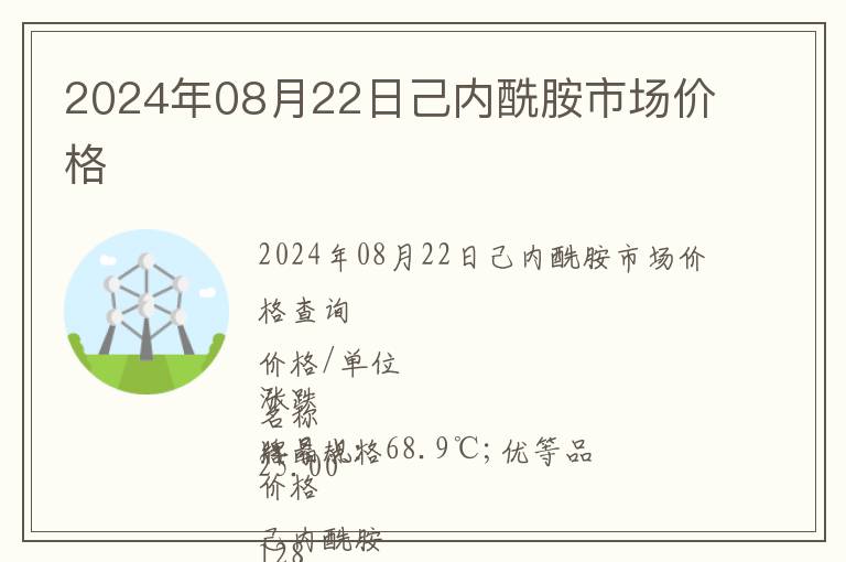 2024年08月22日己內(nèi)酰胺市場價格