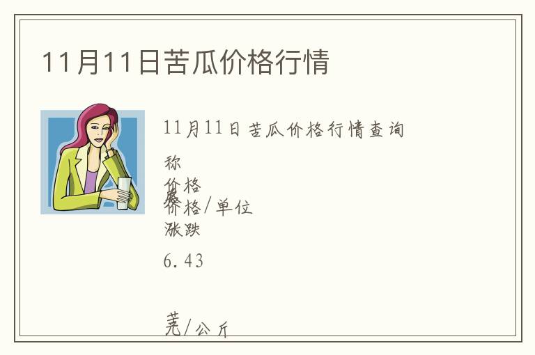 11月11日苦瓜價格行情