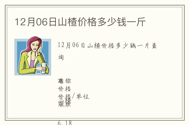 12月06日山楂價(jià)格多少錢(qián)一斤