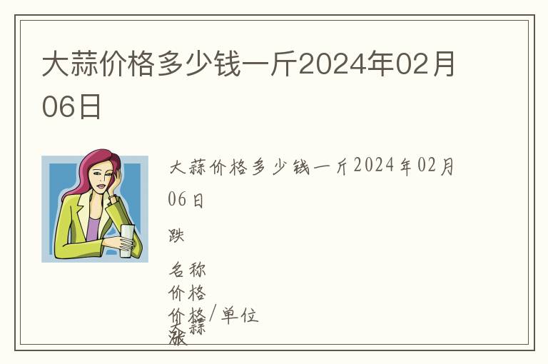 大蒜價(jià)格多少錢一斤2024年02月06日