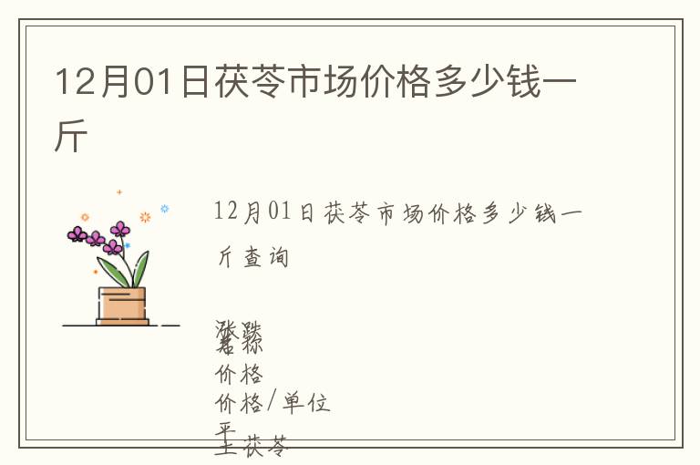 12月01日茯苓市場價格多少錢一斤