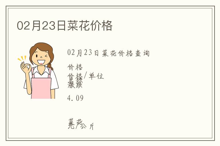 02月23日菜花價格