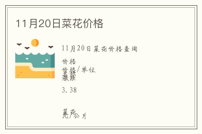 11月20日菜花價格