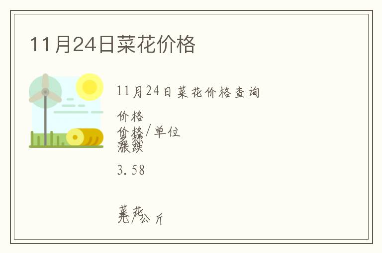 11月24日菜花價格