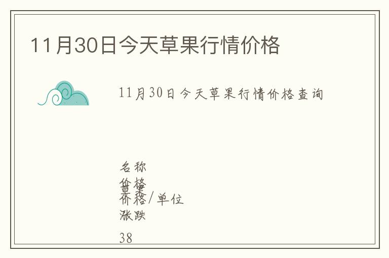 11月30日今天草果行情價(jià)格