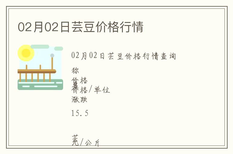 02月02日蕓豆價格行情